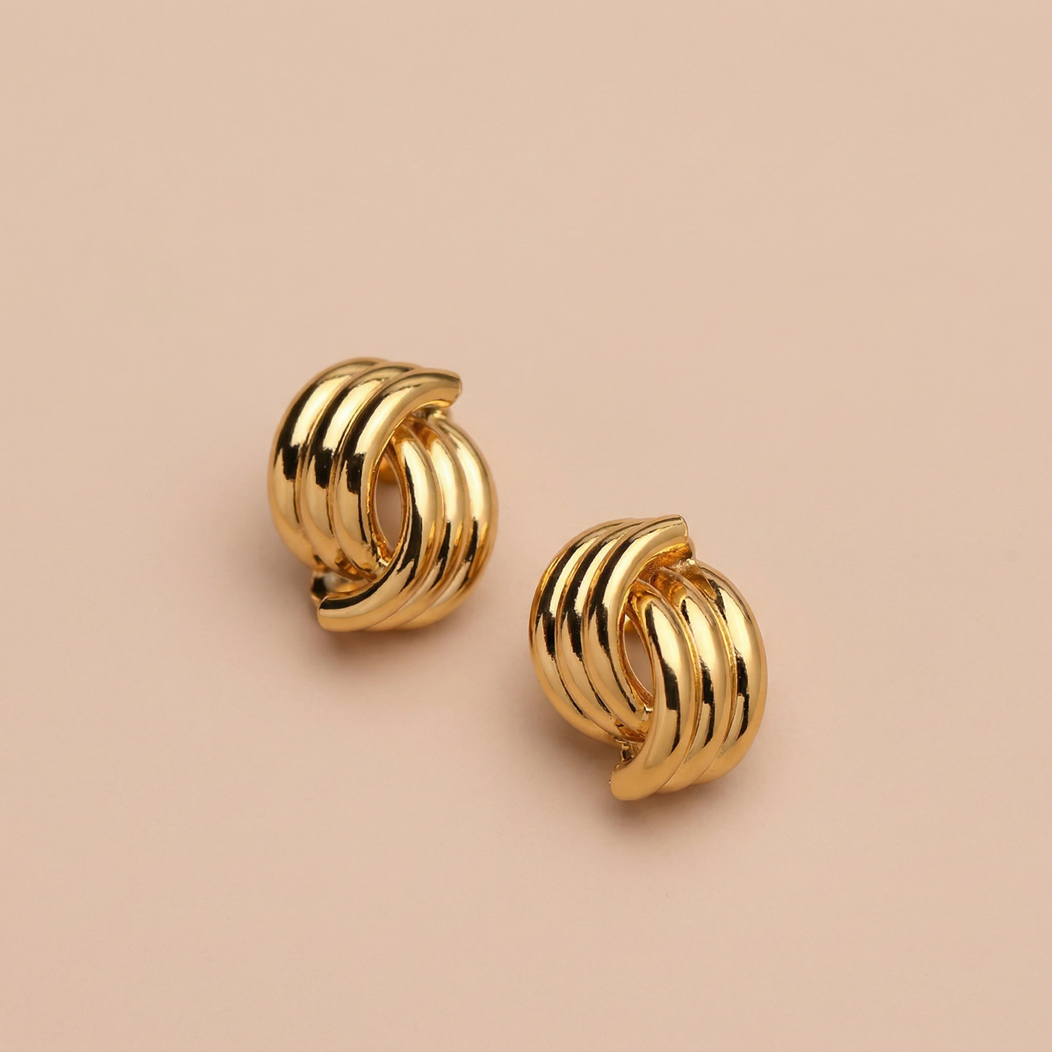 Golden Interlock Earrings