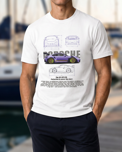 Stuttgart RS Blueprint Tee worn by model