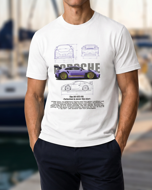 Stuttgart RS Blueprint Tee worn by model