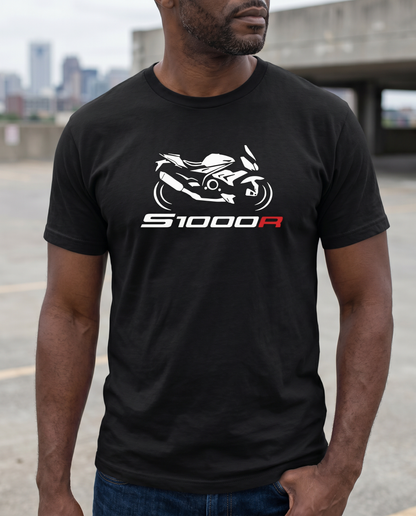 Beemer S1K Roadster Tee worn by model