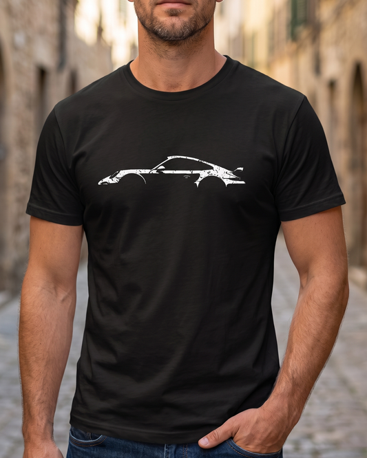 Flat-Six Outline Tee worn by model