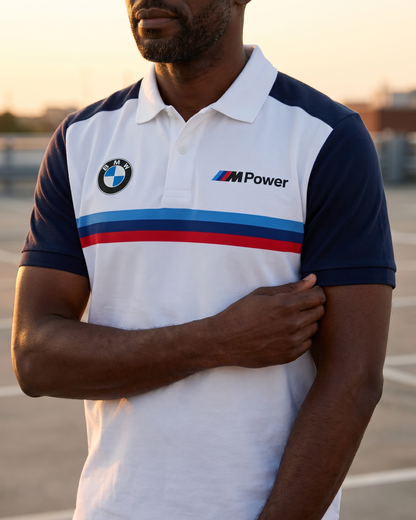 Bimmer Motorsport Racing Polo worn by model