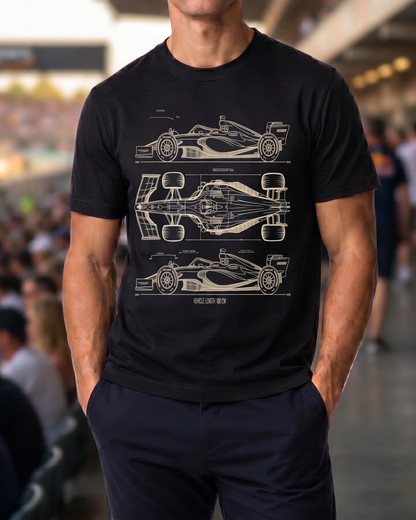 Grand Prix Draft Trio Tee worn by model