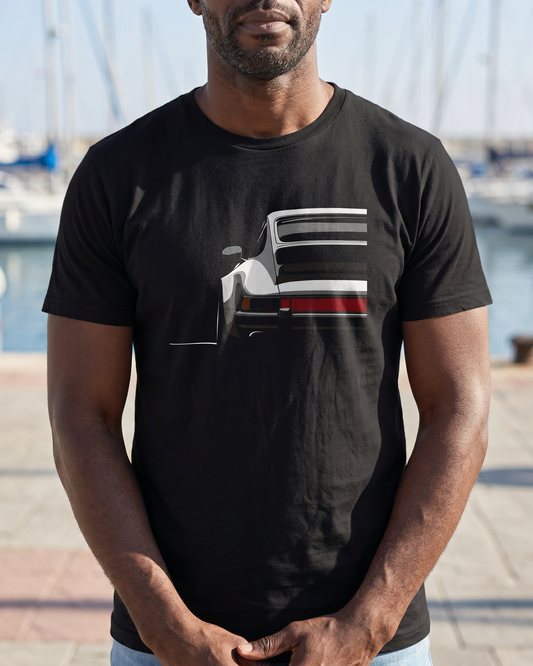 Flat-Six Rear Stripe Tee worn by model