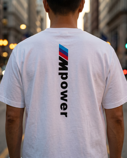 Bimmer M-Power Heritage Tee worn by model