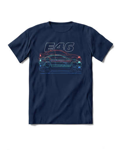 Bimmer E46 Neon Lines Tee