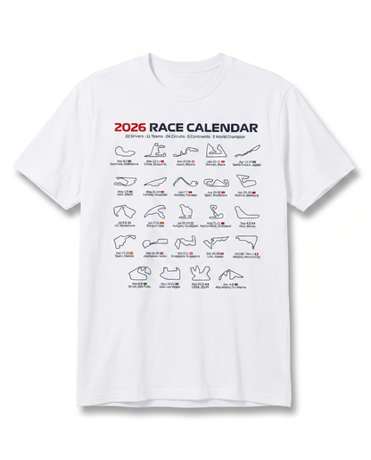 2026 Race Calendar Tee