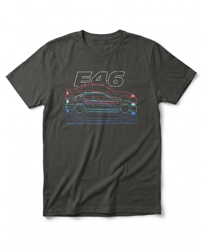 Bimmer E46 Neon Lines Tee
