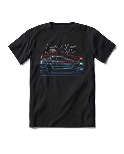 Bimmer E46 Neon Lines Tee