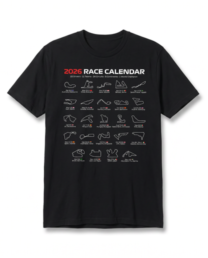 2026 Race Calendar Tee