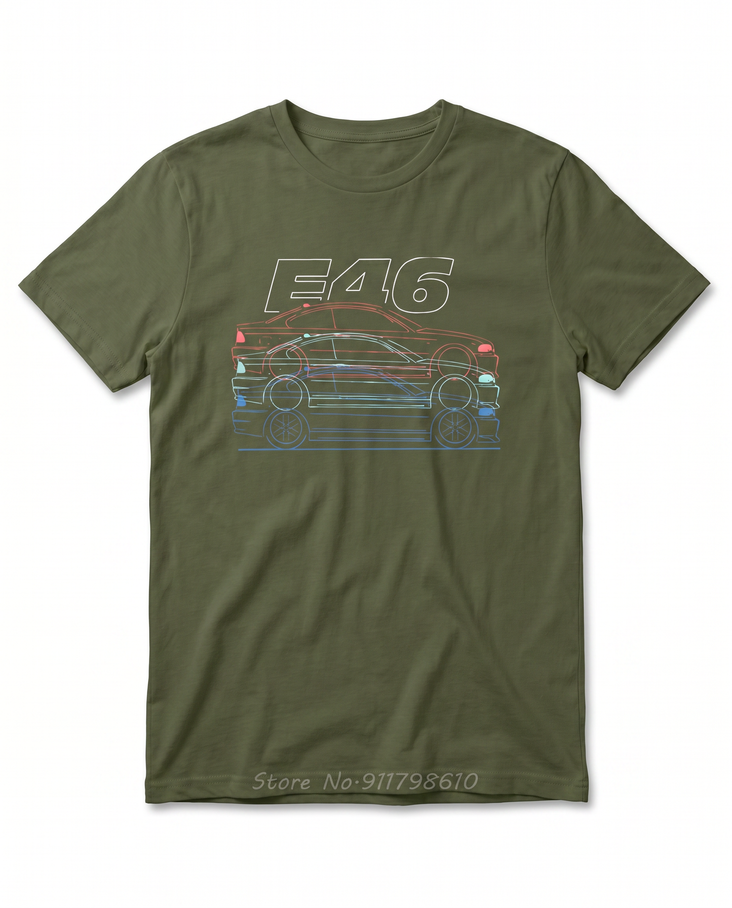 Bimmer E46 Neon Lines Tee