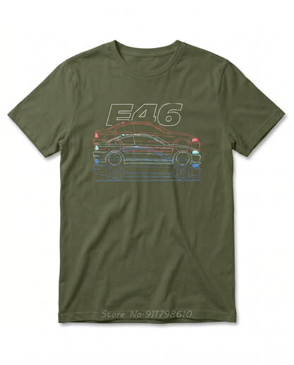 Bimmer E46 Neon Lines Tee