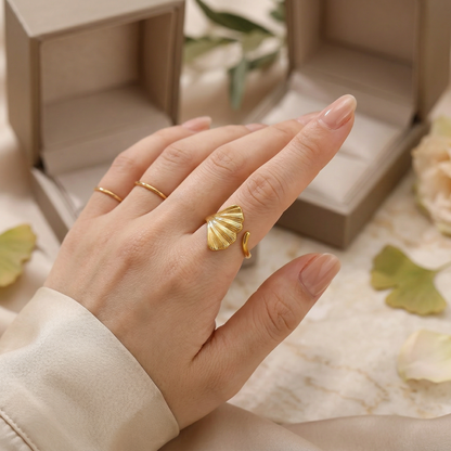 Golden Petal Ring
